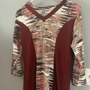 Parsley & Sage Burgundy Hooded Tunic